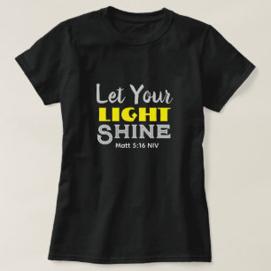 Låt Ert Ljus Lysa Bibelvers Gul Söt  T Shirt
