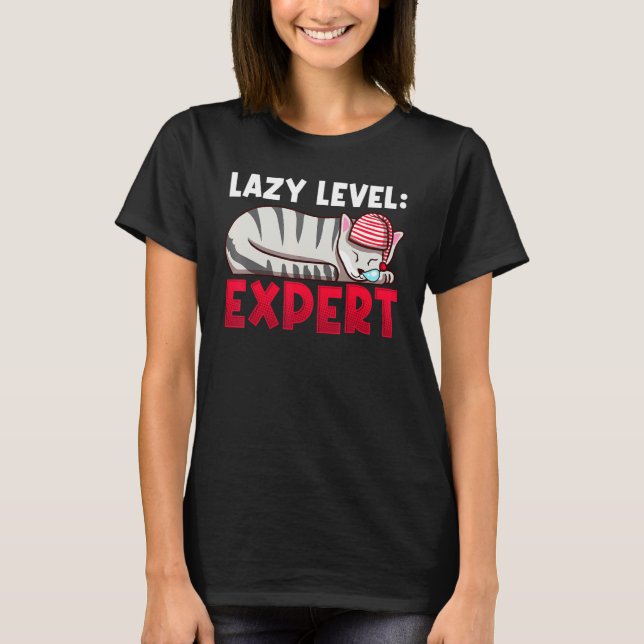Lat expert söt katt t shirt (Framsida)