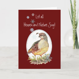 Låt fågeln för jul för himmel- & helgkort