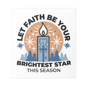 Låt Faith Shine Bright: Winter Theme Anteckningsblock