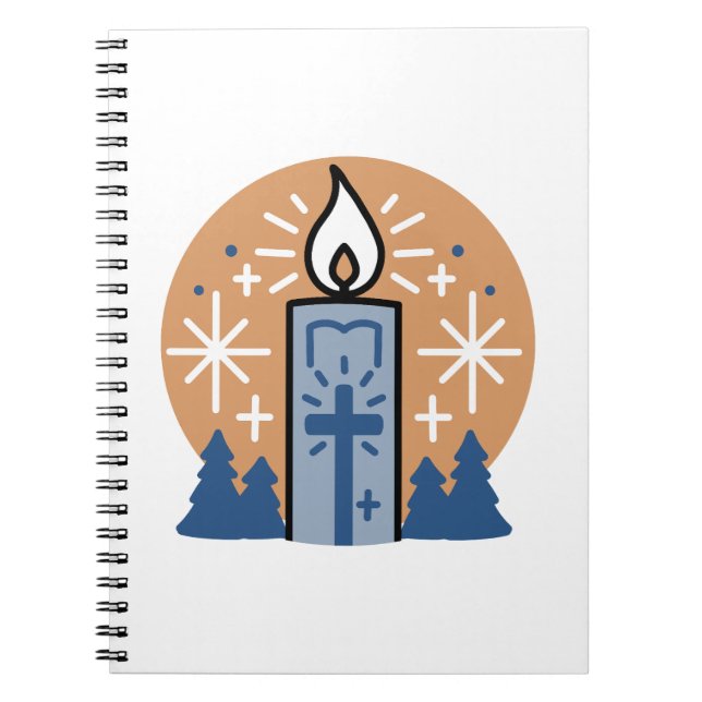 Låt Faith Shine Bright: Winter Theme Anteckningsbok (Framsidan)