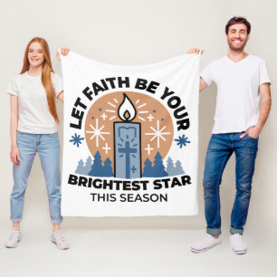 Låt Faith Shine Bright: Winter Theme Fleecefilt