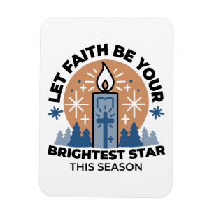 Låt Faith Shine Bright: Winter Theme Magnet