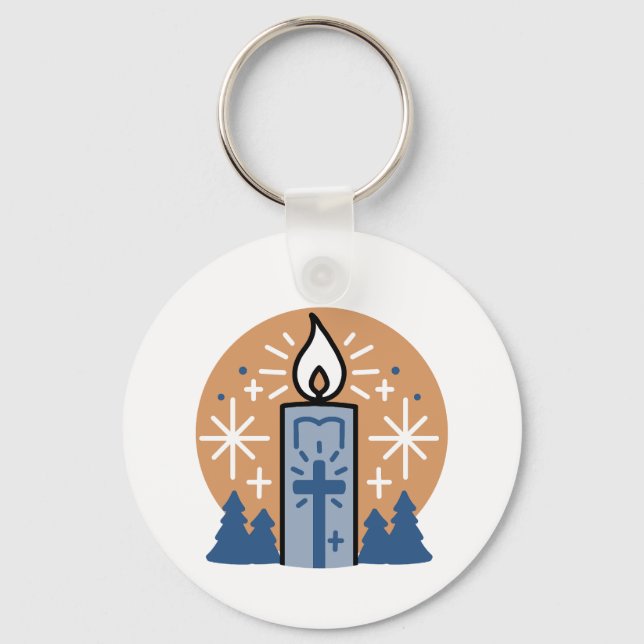 Låt Faith Shine Bright: Winter Theme Nyckelring (Framsida)