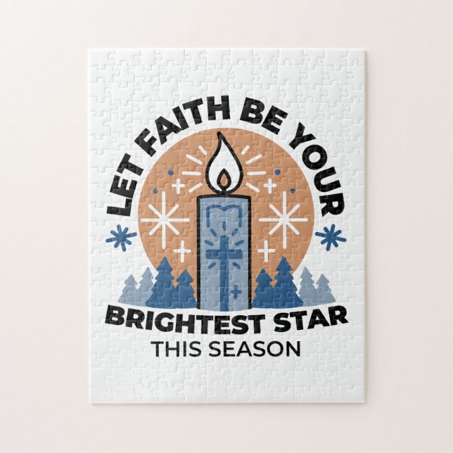 Låt Faith Shine Bright: Winter Theme Pussel (Vertikal)