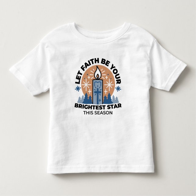 Låt Faith Shine Bright: Winter Theme T Shirt (Framsida)