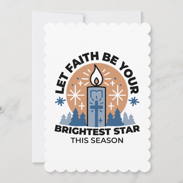 Låt Faith Shine Bright: Winter Theme Tack Kort (Framsida)