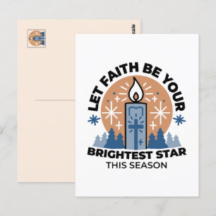 Låt Faith Shine Bright: Winter Theme Vykort