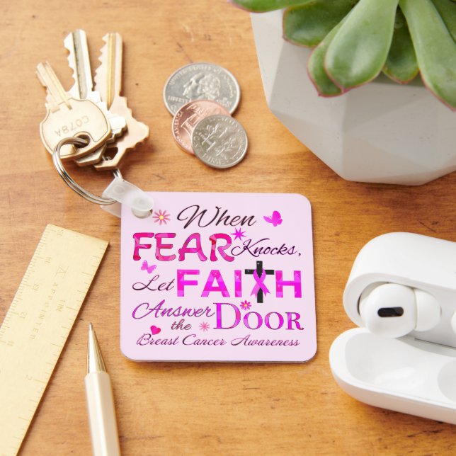 Låt FAITH svara på dörren Nyckelring (Skrivbord)