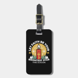 Låt Faith vara din ljusaste stjärna-ljusa konst Bagagebricka