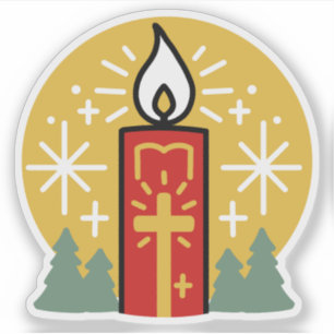 Låt Faith vara din ljusaste stjärna-ljusa konst Klistermärken