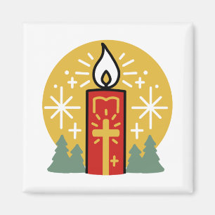 Låt Faith vara din ljusaste stjärna-ljusa konst Magnet