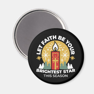 Låt Faith vara din ljusaste stjärna-ljusa konst Magnet