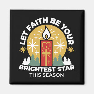 Låt Faith vara din ljusaste stjärna-ljusa konst Magnet