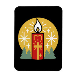 Låt Faith vara din ljusaste stjärna-ljusa konst Magnet