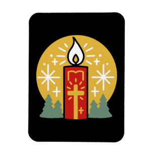 Låt Faith vara din ljusaste stjärna-ljusa konst Magnet