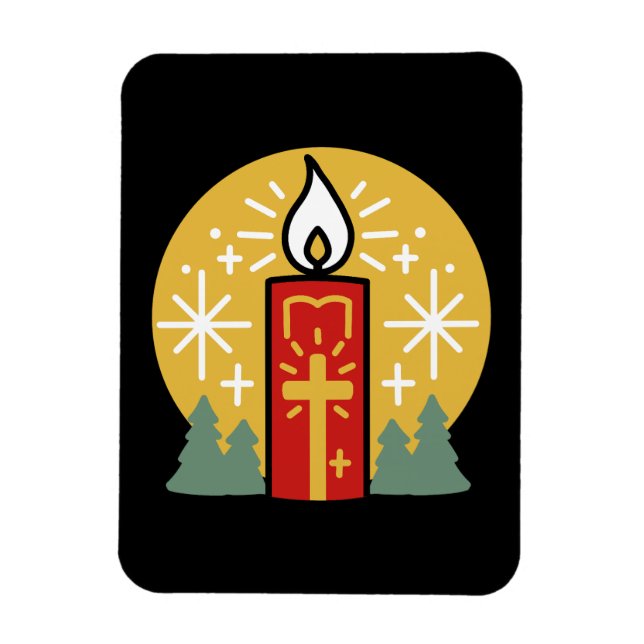 Låt Faith vara din ljusaste stjärna-ljusa konst Magnet (Vertikal)