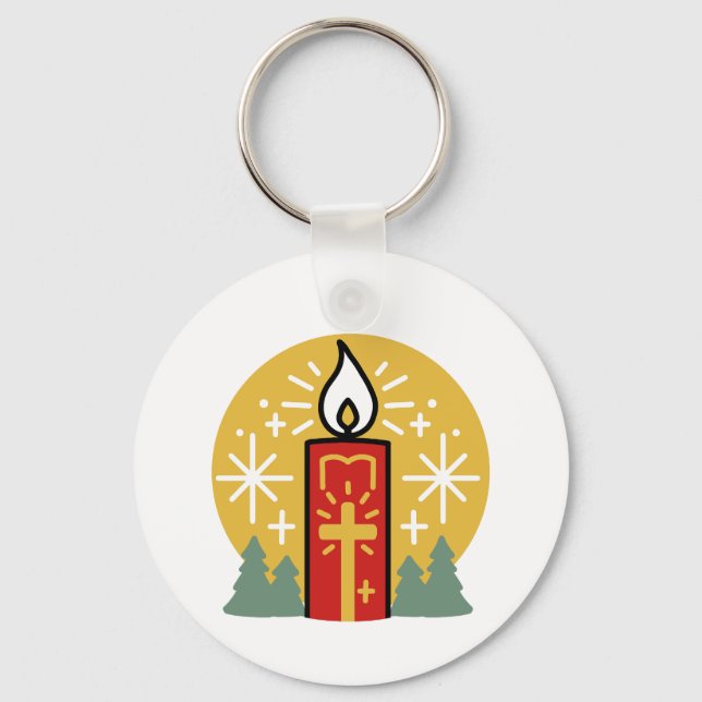 Låt Faith vara din ljusaste stjärna-ljusa konst Nyckelring (Framsida)