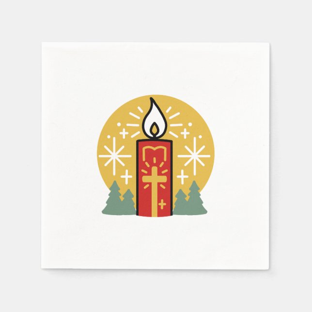 Låt Faith vara din ljusaste stjärna-ljusa konst Pappersservett (Framsidan)