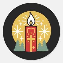 Låt Faith vara din ljusaste stjärna-ljusa konst Runt Klistermärke