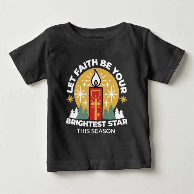 Låt Faith vara din ljusaste stjärna-ljusa konst T Shirt (Framsida)