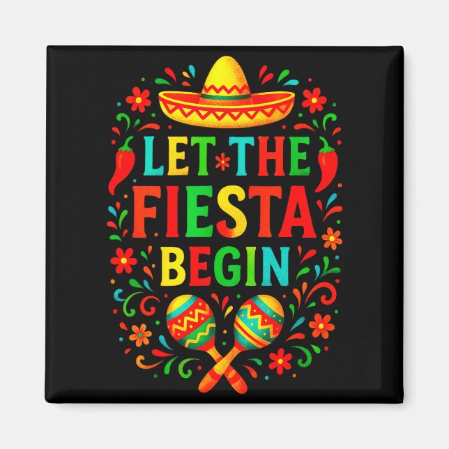 Låt festen börja - cinco de mayo party kul Låt Magnet (Framsidan)