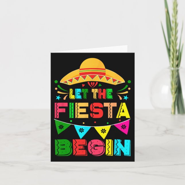 Låt Fiesta Begin funny Cinco De Mayo mexican M Kort (Framsida)