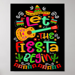 Låt Fiesta börja i Party Mexiko, mexikanska Cinco  Poster