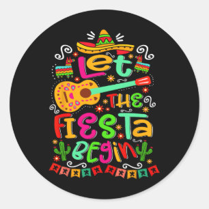 Låt Fiesta börja i Party Mexiko, mexikanska Cinco Runt Klistermärke