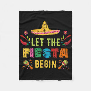 Låt Fiesta börja Roligt Cinco De Mayo Mexikansk V Fleecefilt