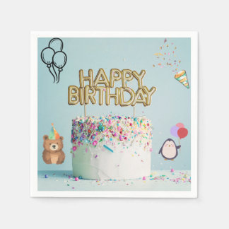Låt födelsedagsfesten gå med våra servetter