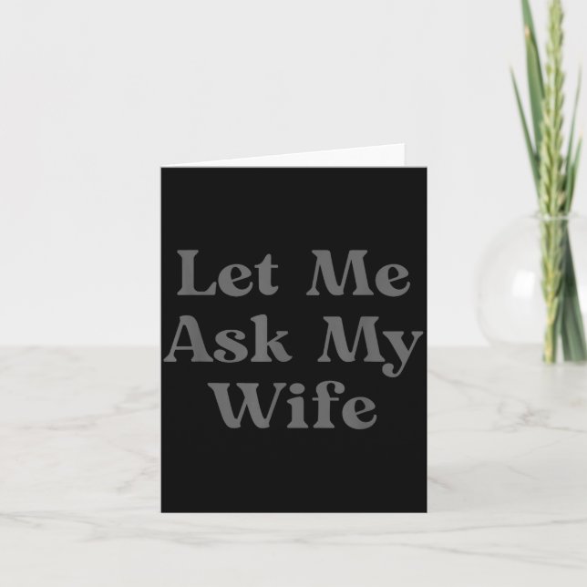 Låt fråga fru rolig make illustration kort (Framsida)