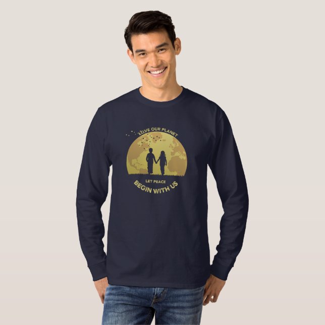 Låt freden börja med oss | MANAR LÅNGÄRMAD T Shirt (Hel framsida)