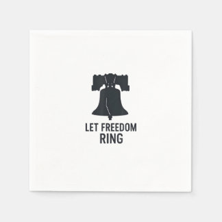Låt Freedom Ring Bell Silhouette Modern USA-patrio Pappersservett