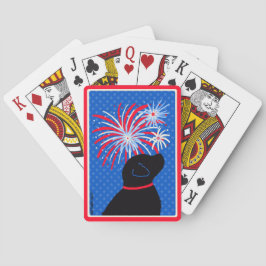Låt Freedom Ring Black Hund spela kort Casinokort