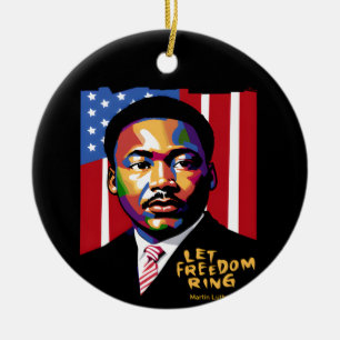 Låt Freedom Ring FUNNY Citat Julgransprydnad Keramik