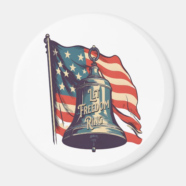 Låt Freedom Ring funny Sloth Magnet (Framsidan)