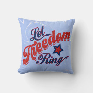 Låt Freedom Ring Marble Dekorativ kudde