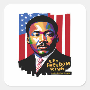Låt Freedom Ring, MLK Quote, Black History Fyrkantigt Klistermärke