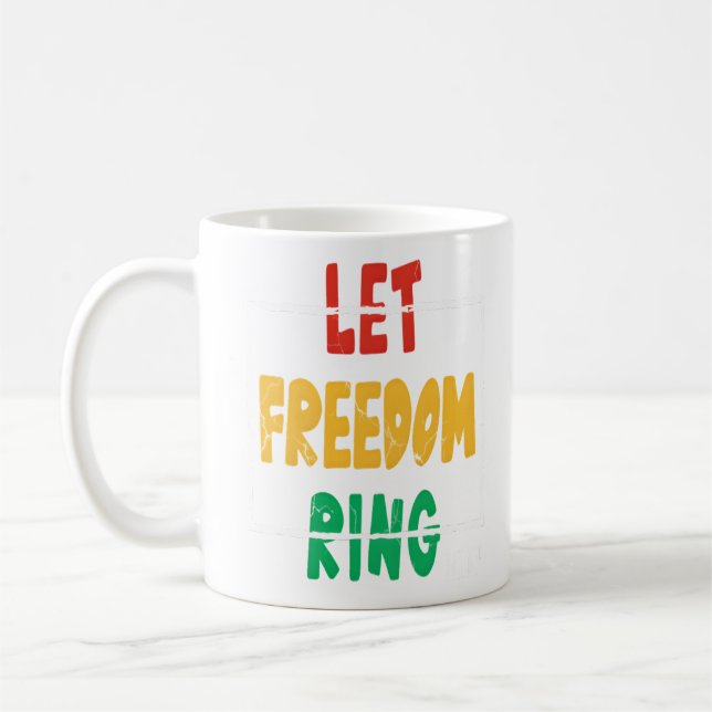 Låt Freedom Ring, MLK Quote, Black History Kaffemugg (Vänster)