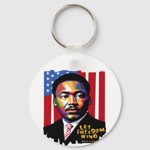 Låt Freedom Ring, MLK Quote, Black History Nyckelring