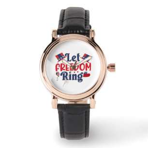 Låt Freedom Ring - Perfekt Square Black Armbandsur