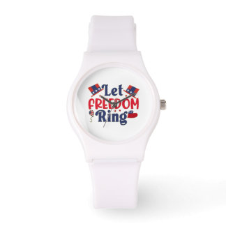 Låt Freedom Ring - Sporty White Silicon Armbandsur