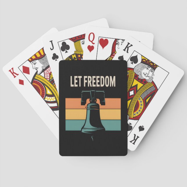 Låt Freedom Ring Sunset Bell Casinokort (Baksidan)
