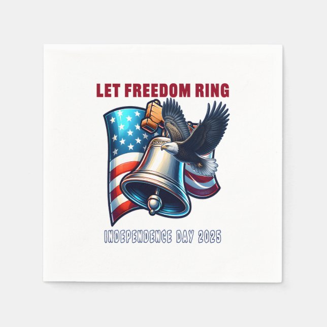 Låt Freedom Ring Trending Quote Pappersservett (Framsidan)
