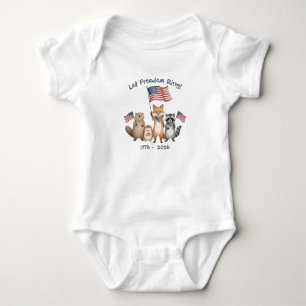 Låt Frihet Ring Forest Animals Patriotic Liberty T Shirt