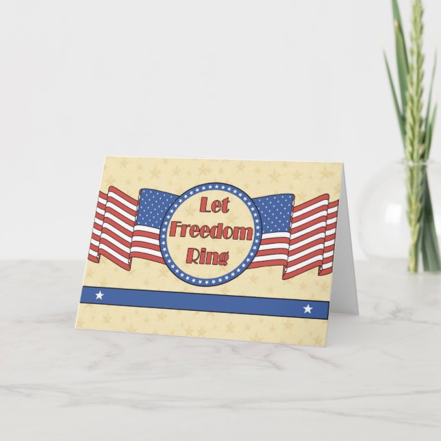 Låt Frihet Ring Kort (Framsida)