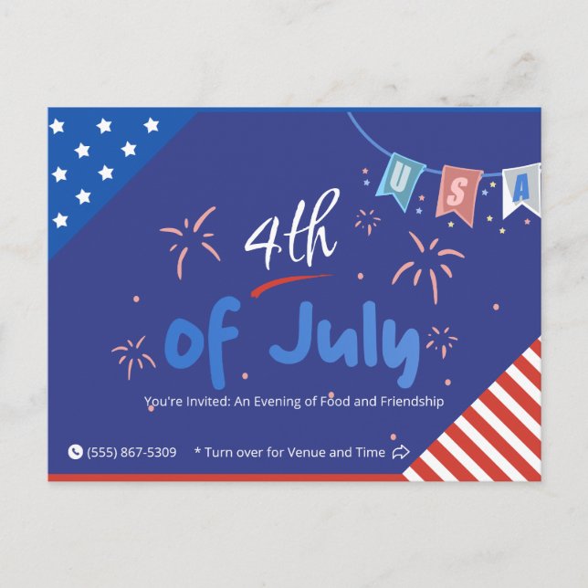 Låt friheten glänsa! inbjudan vykort (Framsida)