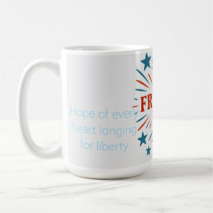 Låt friheten ringa kaffemugg