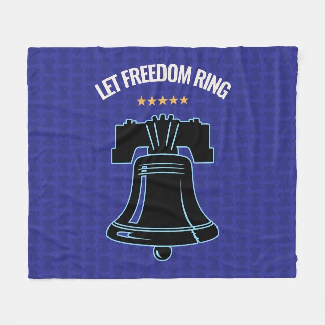 Låt friheten ringa Liberty Bell Patriotisk kastfil Fleecefilt (Framsidan (Horisontell))